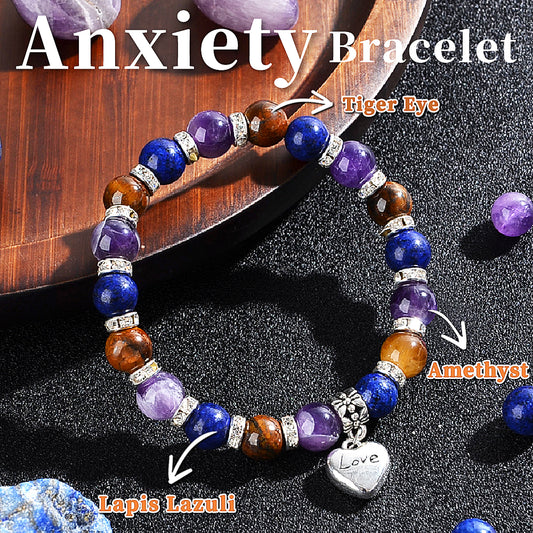 8mm Calming Bracelet Peaceful Energy Anti Anxiety, Stress, Worry Stone Crystal Bracelet