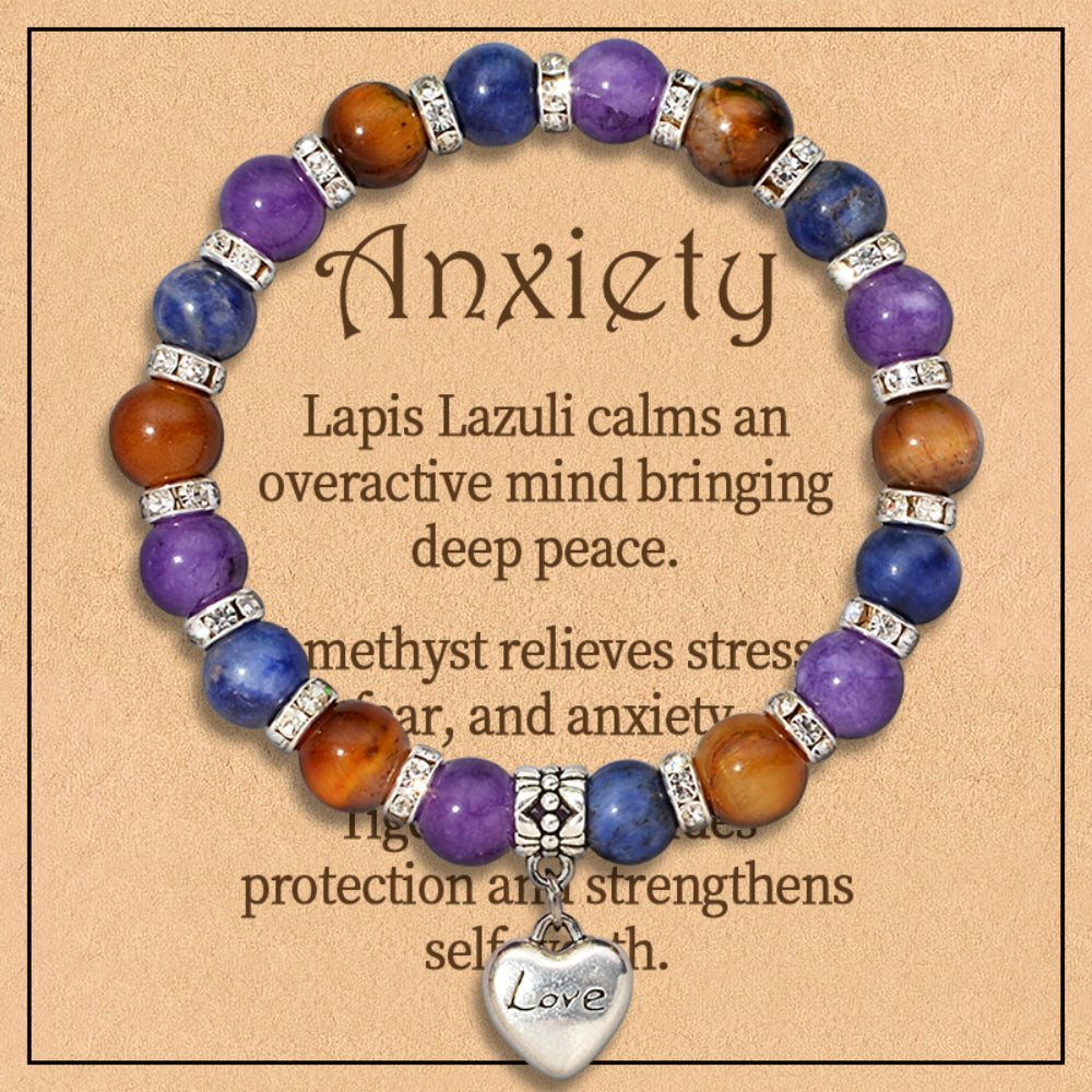 8mm Calming Bracelet Peaceful Energy Anti Anxiety, Stress, Worry Stone Crystal Bracelet
