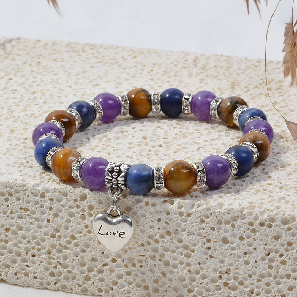 8mm Calming Bracelet Peaceful Energy Anti Anxiety, Stress, Worry Stone Crystal Bracelet