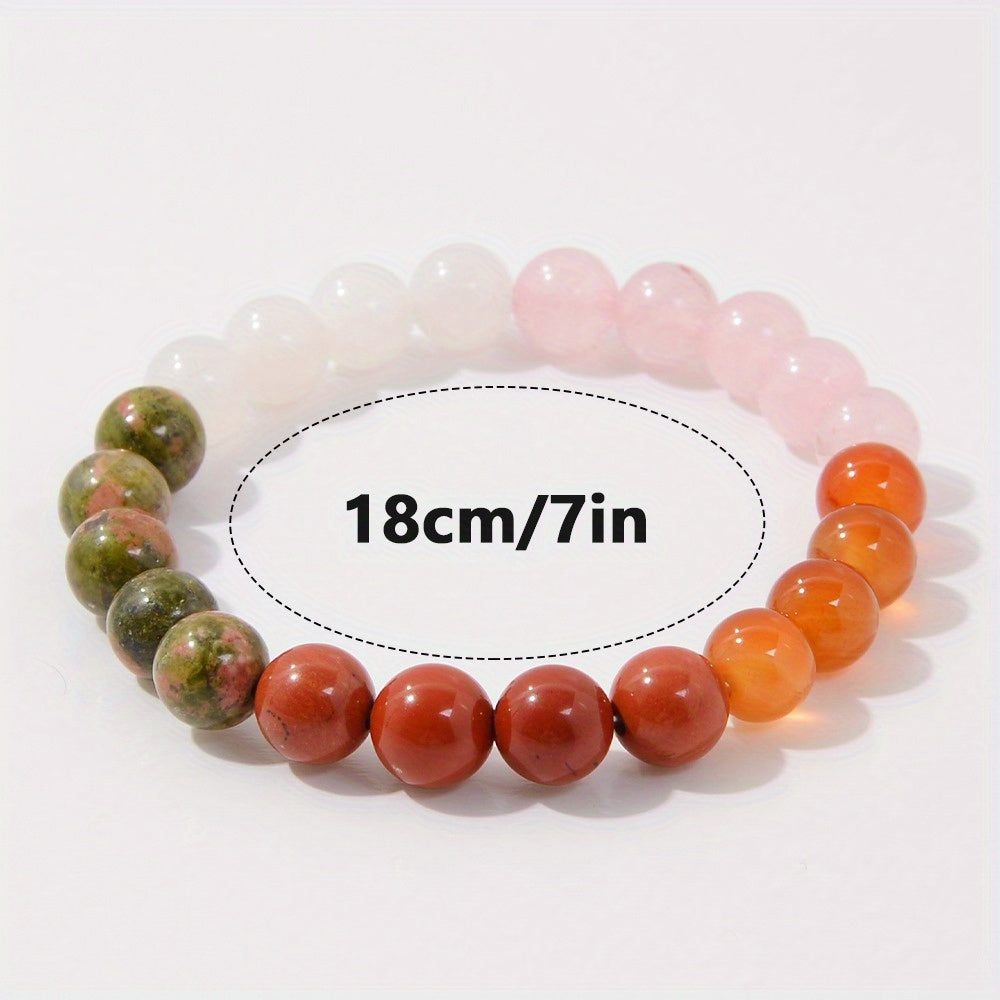 Rose Quartz Heart Bracelet - Healthy Pregnancy Bracelet - Maternity Protection - Moonstone - Unna Stone - Ruby - Rose Quartz - Ruby