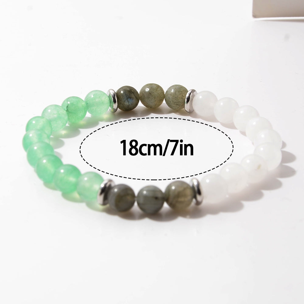 2PCS/set Natural Gemstone Bead Bracelets Turtle Necklaces, Bringing Good Luck To New Beginnings. Huggie Hoop Gift for Diverse's New Home